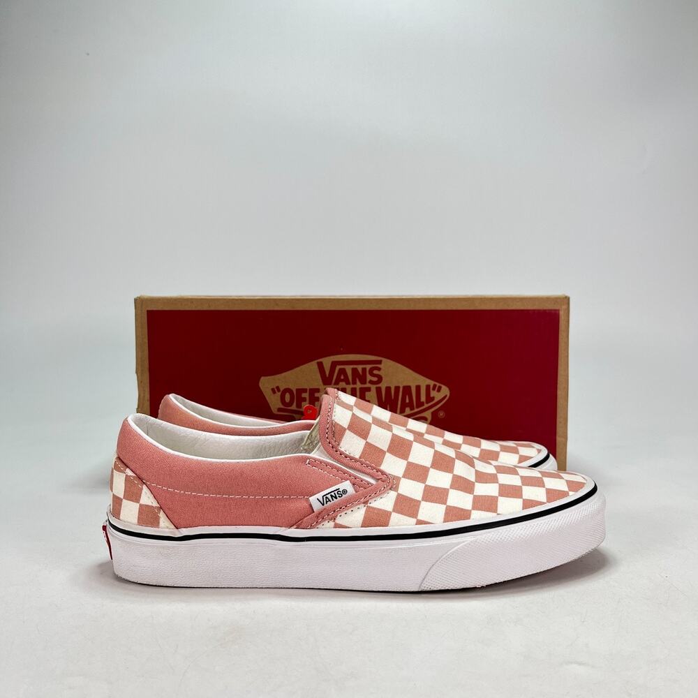 Vans Classic Slip On Rose Dawn Check Skate Shoes VN0A4U381GL Women's Size 7.5